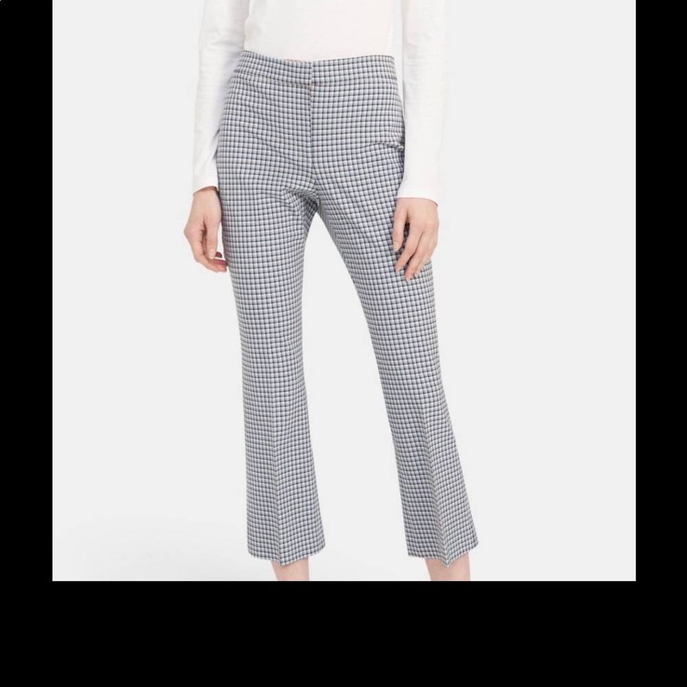 Theory Treeca Pant In Check Viscose - image 1